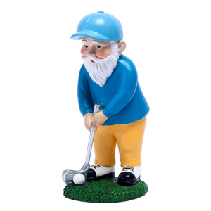 Golfing Garden Statue Hand-painted Garden Gnomes for Lawn Ornaments Indoor Outdoor Decoration Funny Gnomes Figurine Gift