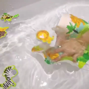 Baby Bath Toy Funny Animal Floating Toy Dinosaur Cognitive Toy EVA Bathing Toy for Kids Children Bathroom Play Game