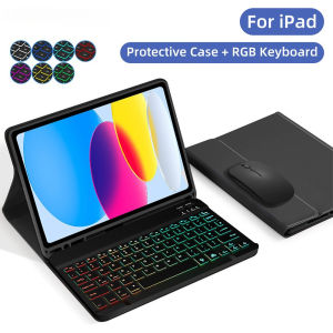 Magnetic Detachable Bluetooth Backlight Keyboard Mouse Case for Samsung Tab S10 S9 FE S8 S7 S6 Lite Tab A9 Plus A8 A7 with Keyboard Casing
