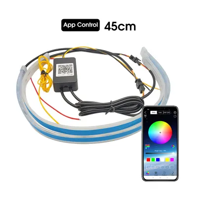 Thorsight ไฟ Led DRL แถบไฟ LED รถไหลได้ ไฟเดย์ไลท์rgb APP daylight แถบไฟ led แต่งรถ led 12v ชุดแต่งแจ๊ส ไฟวิ่งกลางวันสำหรับไฟหน้ารถยนต์ลำดับ RGB แถบไฟ LED