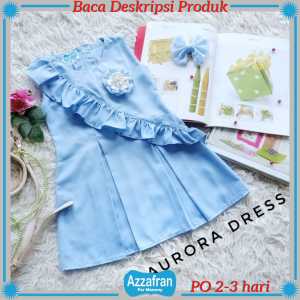 Aurora Dress | Baju Katun Anak Perempuan dan Dewasa | Kostum Pesta Toyobo Couple Murah | Azzafran