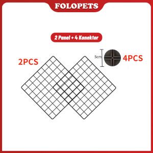 FOLOPETS 35*35CM Kandang Hewan Pagar Kandang Hamster Burung Pagar Besi DIY Kandang Hewan Peliharaan Pet Cage