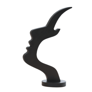 LFPLYQ Abstract Face Shaped Side-Face Shaped Eyeglass Holder Curved Design Creative Artistic Desk Decor Unique Practical Eyewear Display Rack Nightstand Decor