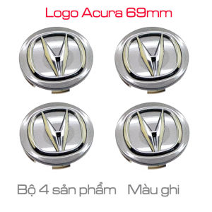 Ốp chụp mâm cho xe Acura Logo xe Acura ốp mâm (Lazang) (đường kính 69mm). Chất liệu nhựa ABS cao cấp.