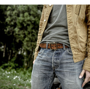 it-2 เข็มขัดหนังวัวแท้ นําเข้าจากอิตาลี Genuine Leather Belt made in Italy