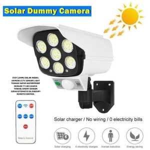 V107 ORI LED LAMPU SOLAR LAMP MODEL KAMERA CCTV SENSOR LIGHT TENAGA SURYA WATERPROOF SMART SENSOR GE