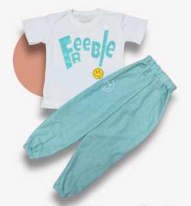 Setelan Kaos Anak Perempuan/Setelan Harian Anak Perempuan-FREEBLE