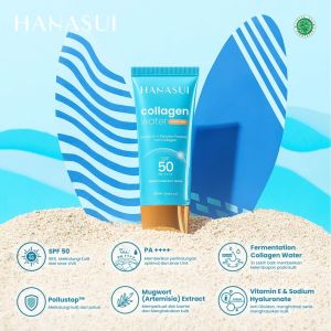 Hanasui Collagen Water Sunscreen 50 PA++ Collagen Water - SPF 50 PA++ Calming - Mencerahkan Kulit - Mudah Diaplikasikan - Mudah Menyerap - Melembabkan - Nyaman Digunakan - Kosmetik Herbal Online