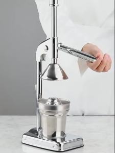 Hand Press Manual Orange Juice Maker Aluminum Alloy Heavy Duty Manual Juicer Efficient Stainless Steel Citrus Extractor