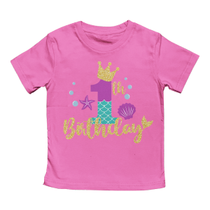 Kaos Ulang Tahun Family Kaos Couple Keluarga Desain Colorfull Motif Mermaid