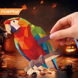 【PCWFKef】 1 Bộ động vật đào tạo nhận thức giác ngộ đồ chơi đề can 3D cắt dán hình học trẻ em câu đố tăng cường tập trung dán thủ công
