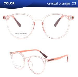 IOOI Eyewear -  Kacamata Bulat TR Lentur Anti Radiasi Blueray Bluecromic Pria Wanita 035