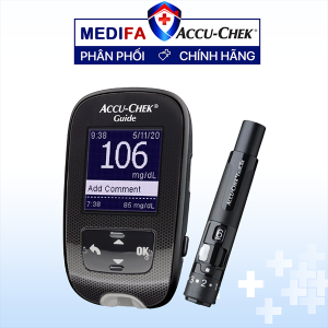 Máy Đo Đường Huyết ACCU-CHEK Guide Kèm Dụng Cụ Lấy Máu FastClix & Trụ 6 Kim ( Bảo Hành Trọn Đời )