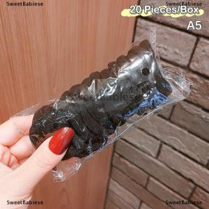 [COD] SweetBabiese 20 Pieces Box Canned Towel Ring High Elastic Seamless Simple Solid Colors Hair Ring Ponytail Holder Hair Ropes Hair Accessories