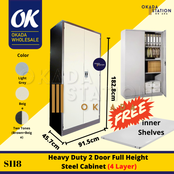 OKADA S118 Full Height Metal Cabinet / Loker Besi / Almari Besi ...