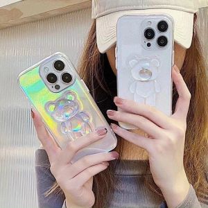 Ốp lưng  trong suốt kim tuyến hình gấu 3D Cho dòng máy từ 6G/6S/7G/8G/6PLUS/7P/8P/X/XS/RO/13PROMAX-PHỤ KIỆN TOÀN CẦU