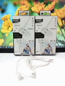 Handsfree + MIC XT-14 Transparan Stereo Earphone Headset in-Ear Extra Bass