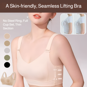 Womens Push-Up Bra Non-Marking Skin-Friendly Underwear Thin Comfortable Breathable Plus Size Lingerie Adjustable Without Steel Ring Gathered Underwear