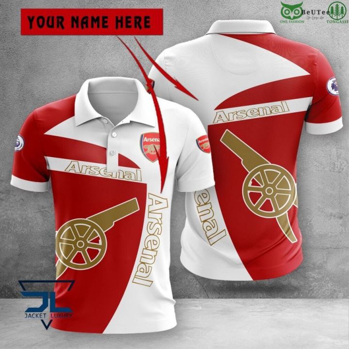 Arsenal Premier League 2024-2025 NEW EXCLUSIVE DESIGN 3D Polo - Main Image