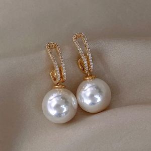 2024 New Light Luxury Design Multi Wear Pearl Gold Color Pendant Earrings Ins Fashion Jewelry Party Luxury Accessories for Women