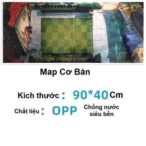 Map bản đồ cơ bản vòng 1 Plants vs Zombies dùng chơi giàn trận trang trí 2030