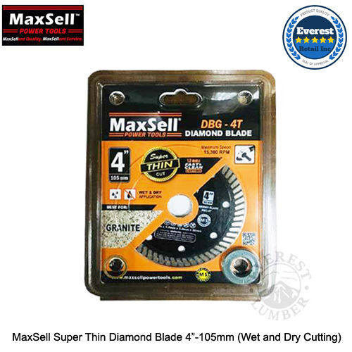 MaxSell Super Thin Diamond Blade 4 105mm Wet and Dry Cutting