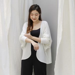 Kiesya Outer Cardigan Batwing Bahan Waffle Knit