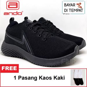 FIURI - Ando - BOAZ 35-43 Navy - Sepatu Kets Pria - Sepatu Sneakers Pria - Sepatu Olahraga Sport Pria - Sepatu Casual - Sepatu Jogging Lari Fitness Gym Senam Pria - Sepatu Sekolah Bertali SD SMP SMA - Fiuri