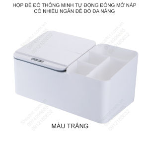 Hộp để đồ đa năng cảm ứng tự động đóng mở nắp để đồ cá nhân để đồ nhà bếp để đồ nhà tắm đa năng tiện dụng