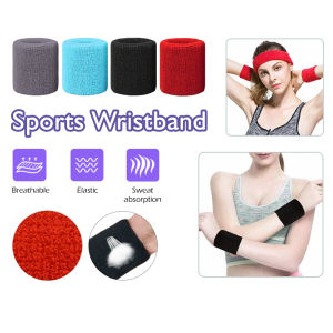 Sport Wristband Cotton Sweatband Hand Band Wrist Support Guards For Gym Volleyball Basketball Badminton Tennis