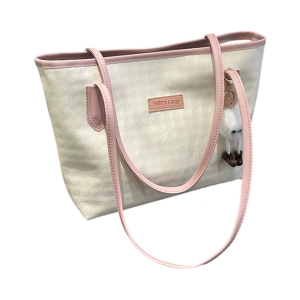 กระเป๋าถือหนัง PU สำหรับผู้หญิงกระเป๋าสะพายไหล่พร้อมสายรัดกว้างกระเป๋าถือความจุเยอะ