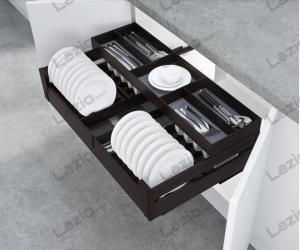 Four sides Kitchen cabinet Pull out basket drawer dish rack with soft closing