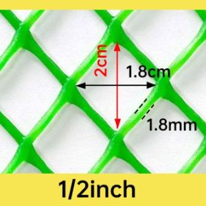 Green 1/2 Inch Mesh Plastic Fence Screen for Poultry Chicken Rabbit & Garden Barrier
