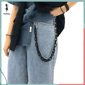ส่วนลด 10 บาท สำหรับการซื้อ 1 ชิ้น Removable Punk Waist Chain Belt Trousers Chain For Women Men Jeans Belt Chain Pants Cool Rock Chain Hiphop Summer Jewelry