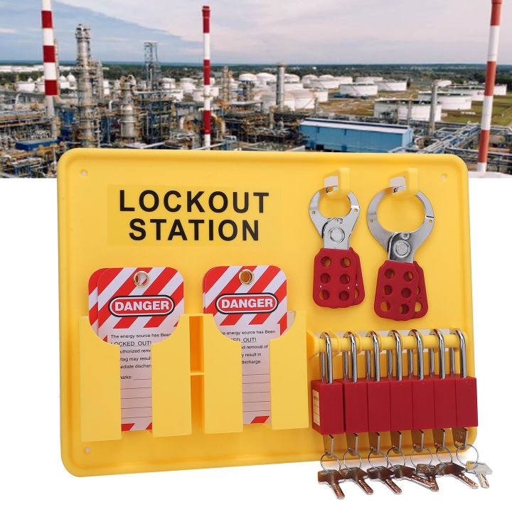 Lockout Tagout Station Kit Lock Out Tag Out Kit Board PC PA Wall Mount ...