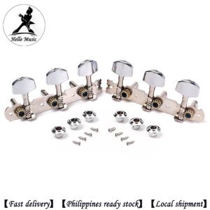 Tuning peg set machine head 3L 3R tuning key peg guitar head silver metal guitar accessories