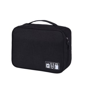 Fashion Green Life COD Multi-Lattice Sub-Packing Waterproof Data Cable Storage Bag USB Travel Storage Bag Digital Gadget