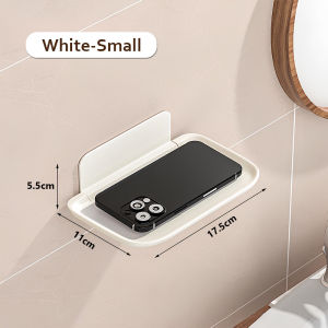 ชั้นวางของผนัง แบบพับเก็บได้ การเก็บบนผนัง ติดผนัง ชั้นวางของพลาสติก ห้องครัว ห้องน้ํา พับแผ่น อุปกรณ์ติดผนัง ไม่ต้องเจาะรู