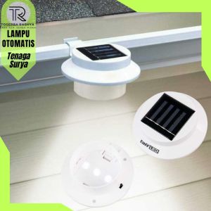 TaffLED Lampu Taman Hias Pagar Tenaga Surya Matahari Otomatis Terang Tahan 24 Jam / Unik Outdoor / Untuk Rumah // Kebun Solar Power 3 LED Cool White / Pelaminan /