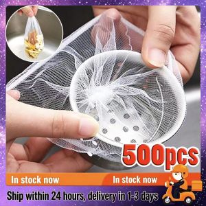 500pcs Kitchen Sink Pool Fine Mesh Filter Strainer / Bathroom Floor Garbage Drain Anti-Block Leak Net Cage / Sink Filter Kitchen Sewer Net / Kitchen Sink Filter Mesh