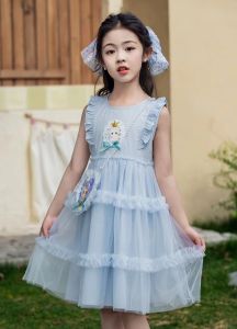 +LITTLE MUSHROOMS+ GIRL KIDS TODDLER COTTON SMOCKED DRESS | PRETTY ELEGANT | FLORAL FLOWERS ELSA RIBBON SWEET FROZEN ||