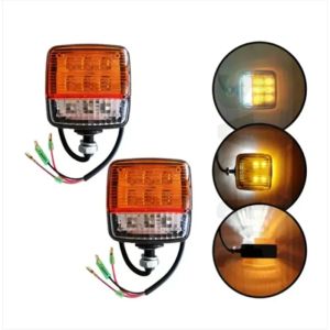 OnlyF U 2Pcs LED Forklift Light 12v-80v Tractor Turn Signal Motorcycle Direction Indicator Amber White Truck Trailer Position Lamp Y5R7K