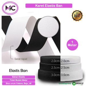 Karet Elastis 2cm Hitam Tali Band Bahan Kolor Baju Serbaguna Per Meter Warna Bahan Kebutuhan Menjahit