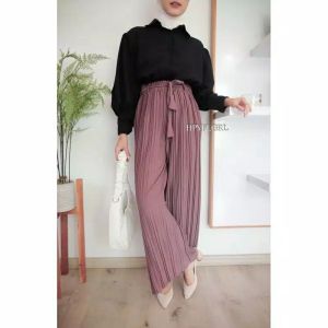 Kulot Plisket Kasibo Premium Celana Kulot Tebal