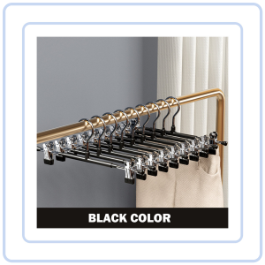 【Pure Care】 Pants Hangers with Anti-Slip Clips Skirt hangers with Clips Strong ClampingHanger