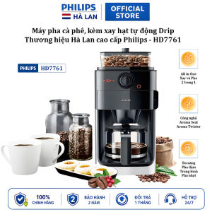 Máy pha cà phê kèm xay hạt tự động thương hiệu Philips HD7761/00 - Hàng Chính Hãng