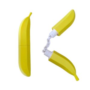 SHEBE668 Creative Banana Nunchucks Toy 3D Printed Simulation Fruit Thumb Chucks Toys Novelty Realistic Banana Folding Toy Party Costume
