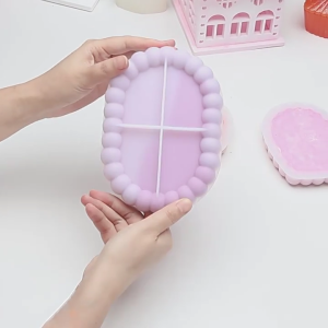 Floral Tealight Holder Silicone Mold 6 Cavities Silicones Cup Mould For Epoxy Resin Holiday Party Decoration