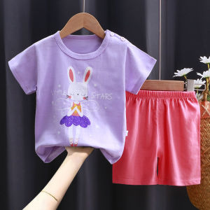 Stelan Pakaian Baju Jalan Anak Bayi Perempuan Laki Laki Lengan Pendek Import umur 1 2 3 tahun