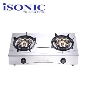 iSONIC Stainless Steel Double Hyper Burner Gas Stove IGB-8080SS